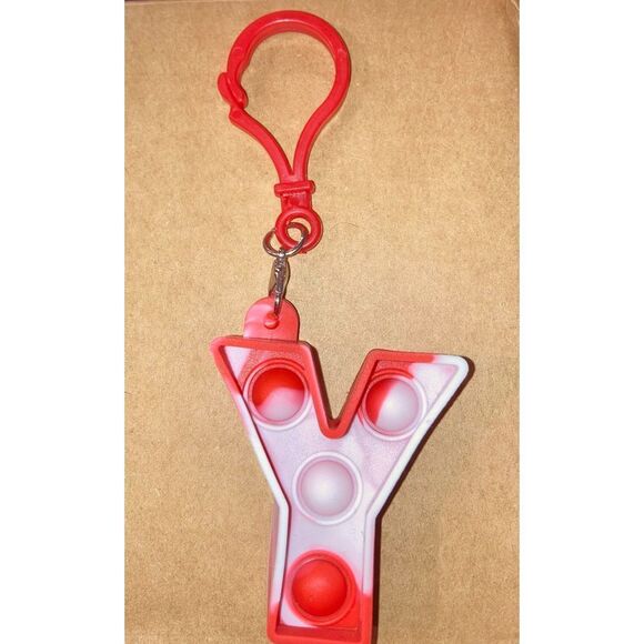 ☀️3/$12☀️ Letter Y Pop Fidget Toy Keychain - Picture 1 of 4